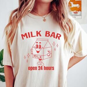 Milk Bar Shirt, Breastfeeding Tee With Milk Carton Design t-shirt